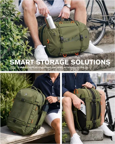 Miniatura 7 de Tolaccea Mochila de viaje para laptop para hombres y mujeres, mochila de transporte expandible de 40L-50L con compartimento húmedo y seco, mochila