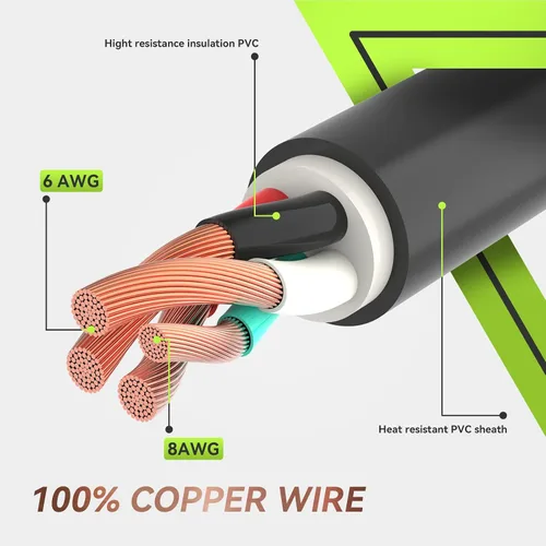 Miniatura 4 de RVMATE Cable de extensión de alimentación con cerradura para RV/generador de 50 amperios y 15 pies, mango de fácil enchufe, 14-50P a SS 2-50R