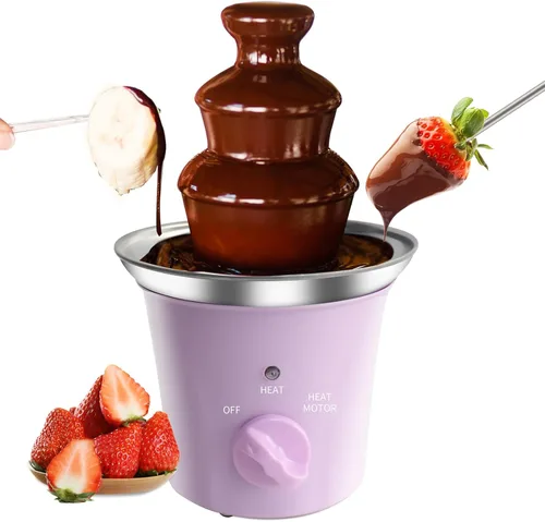 Máquina de fuente de chocolate MINI, pequeña máquina eléctrica de fuente de fondue de chocolate para fiestas para caramelos, mantequilla y queso