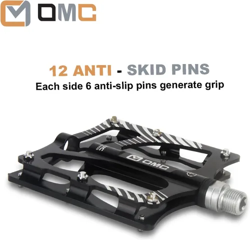 Miniatura 7 de OMC MTB Lightweight Aluminum Alloy Pedals Mountain Bike Pedals 3 Bearing Non-Slip Bicycle Platform Pedals for BMX MTB 9/16