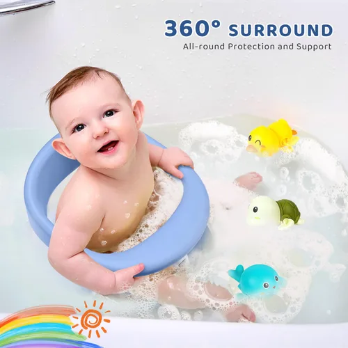 Miniatura 4 de Asiento de baño para bebé, asiento de bañera para niños pequeños de 6 a 12 a 24 meses, artículos esenciales de baño para bebés, gran regalo de ducha