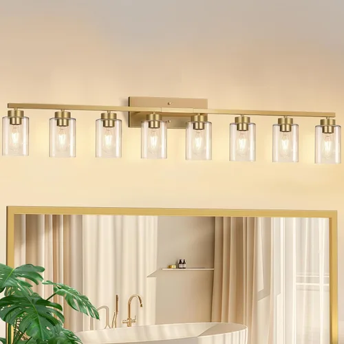Miniatura 21 de IZORRO Moderna lámpara de baño, 3 luces negras claras, accesorios de iluminación de baño sobre espejo con vidrio transparente para sala de estar