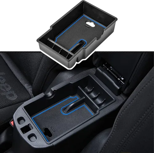 Miniatura 9 de EDBETOS Organizador de bandeja de consola central compatible con accesorios Jeep Renegade 2015-2019 2020 2021 2022 2023, caja de guantes de Negro