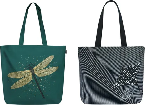 Miniatura 111 de Ecoright Bolsa de lona estética para mujer, bolsa grande con cremallera y bolsillo, bolsa de mano para mujer, para yoga, trabajo, playa