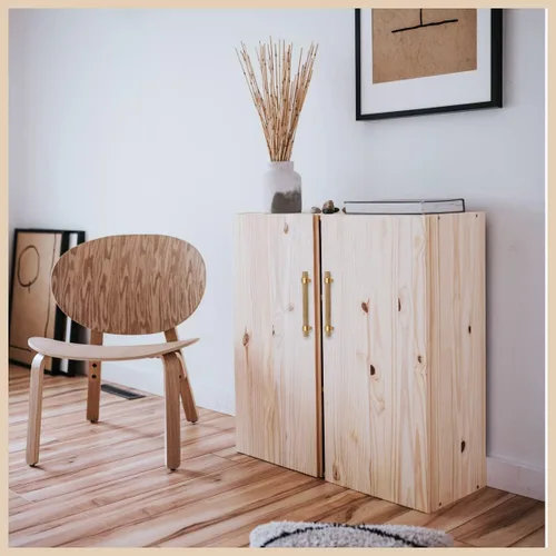 Miniatura 4 de Paquete de 6 tiradores de madera para cajones, manijas de madera de haya, 3-3/4 pulgadas, accesorios de madera para armarios, aparadores