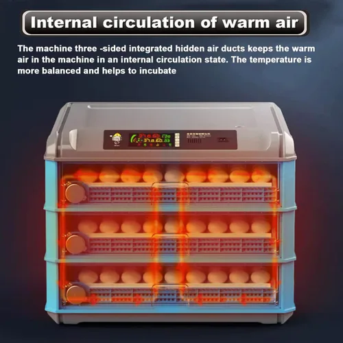Miniatura 3 de Incubadora de huevos, incubadora de huevos 192/256/500, máquina para criar aves de corral con giro automático de huevos, control de temperatura