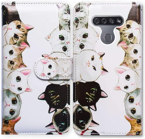 Miniatura 26 de Bcov Funda para LG K51/LG Reflect (LM-K500), diseño de libélula colorida funda de piel con tapa y ranura para tarjeta soporte para LG K51/LG Q51