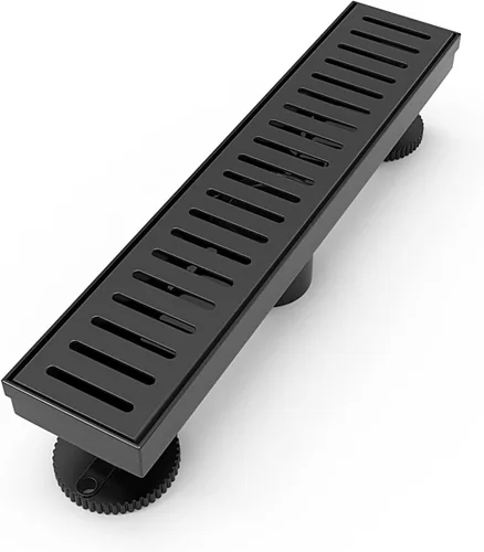 Miniatura 14 de WEBANG - Drenaje lineal de 12 pulgadas para ducha rectangular con accesorios, cubierta de patrón cápsula, rejilla extraíble, acero inoxidable SUS304