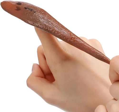 Jerify 24 piezas divertidas y elásticas de hachinas para caca con dedo, adorno de goma, para broma, juguetes falsos para juegos voladores, recuerdos