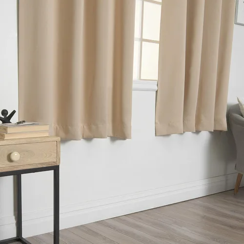 Miniatura 3 de Best Home Fashion Paneles de cortinas opacas con aislamiento térmico de alta calidad para tratamiento de ventanas, para dormitorio, acero inoxidable