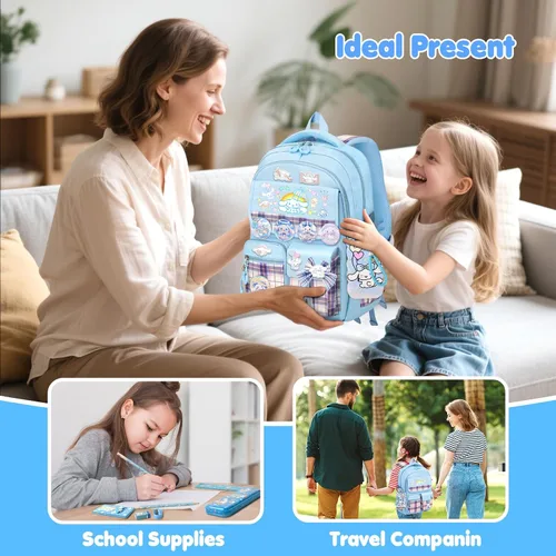 Miniatura 7 de Mochila KIEAL para Niñas, Azul