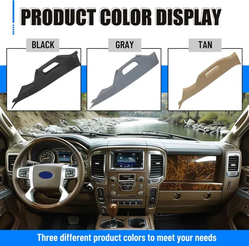 Miniatura 5 de HECASA Una manija de agarre de pilar, moldura interior derecha del lado del pasajero compatible con Ford F-250 F-350 F-450 F-550 Super Duty Negro
