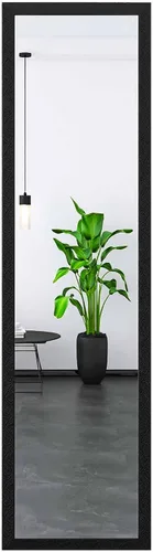 Miniatura 8 de Beauty4U Espejo de Pared de Cuerpo Entero - A Prueba de Explosiones, Rectangular con Marco Flotante para Decoración de Habitaciones, 50" x 14", Negro