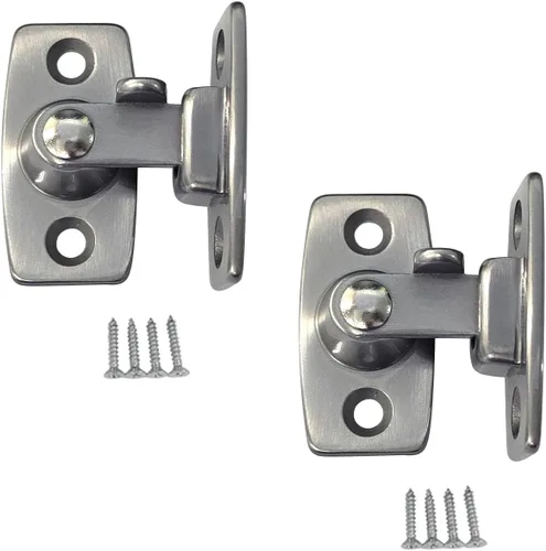 Miniatura 11 de QCAA Barra de obturador/pestillo de puerta de latón macizo, 7/8" x 2-3/32", latón pulido, paquete de 2, fabricado en Taiwán