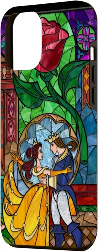 Miniatura 2 de Disney Beauty and the Beast Belle y Príncipe - Funda de vidrio manchado para iPhone 12 Pro Max