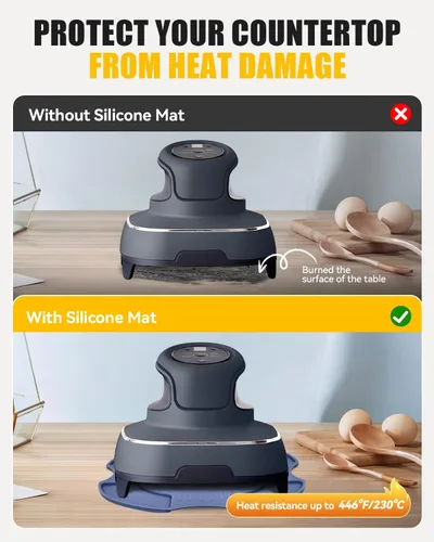Miniatura 4 de Alfombrilla de silicona resistente al calor para freidora de aire de vidrio Ninja Crispi Almohadilla caliente reutilizable resistente al calor