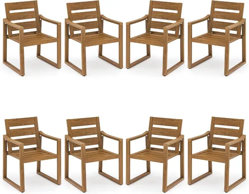 Miniatura 25 de Cozyman HDPS Sillas de comedor al aire libre, 350 libras, sillas de comedor de patio con reposabrazos, sillas de cocina al aire libre para todo