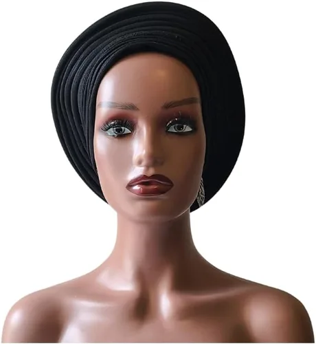 ADEPAPLUS Handmade African Turban Gele Headwrap (One Size Fits Most Heads), Handmade African Head Wrap, Already Made, Colorful Head Tie For Women