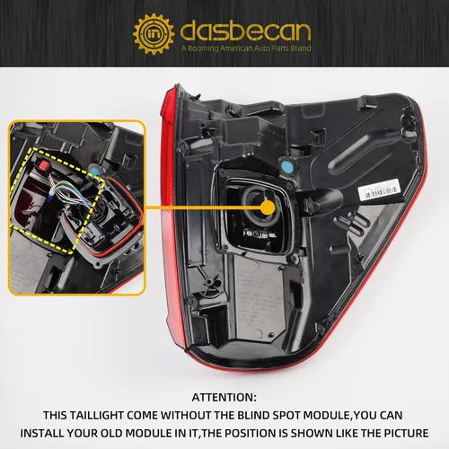 Miniatura 6 de Dasbecan Luz trasera izquierda del lado del conductor compatible con Ford F150 King Ranch 2021 2022 2023 Lariat Limited Platinum con ubicación