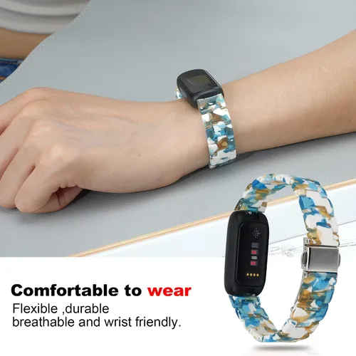 Miniatura 3 de Correa compatible con Fitbit Inspire 3 para mujeres, correa de reloj de resina de repuesto ajustable para Fitbit Inspire 3