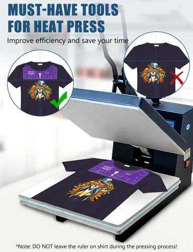 Miniatura 6 de Vowlove Juego de Reglas Guía para Camisetas para Cricut, Herramienta de Centrado con Regla de Medición de Camisas, Accesorios para Impresoras de 02