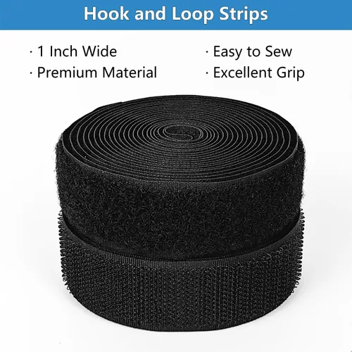 Miniatura 3 de Matenf Tiras de para coser, 1 pulgada de ancho, fáciles de coser, excelente agarre, no adhesivas, cinta entrelazada, cinta de gancho y bucle