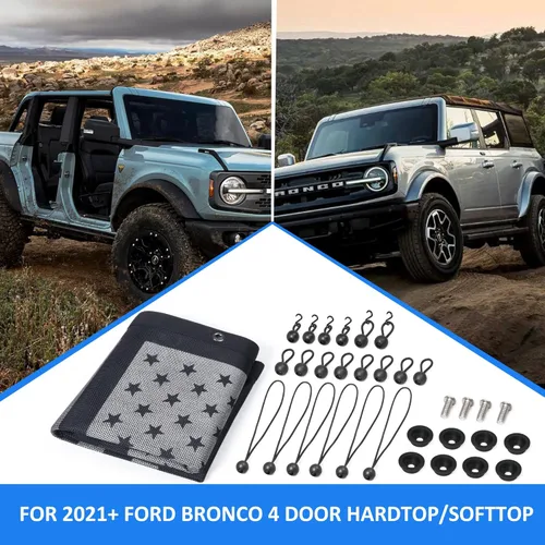 Miniatura 6 de Parasol compatible con Ford Bronco de 4 puertas 2021 2022 2023 2024 2025 2026 Nuevo parasol de 4 puertas para el techo de bikini Bimini de malla US