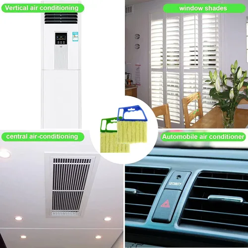 Miniatura 6 de 2 piezas de limpiador lavable para persianas de ventana, mini cepillo de mano para persianas de madera, persianas venecianas y plumero de aire
