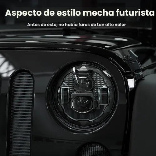 Miniatura 2 de HWSTAR Par de faros delanteros LED redondos 1000% brillantes antideslumbrantes de 7 pulgadas, compatibles con Jeep Wrangler JK, JKU, TJ, LJ, Chevy
