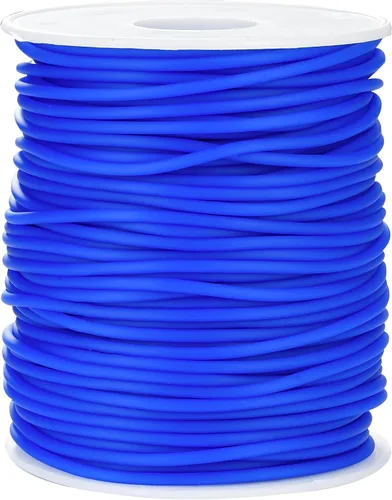 Miniatura 18 de Cable de tubo hueco de goma de 54 yardas, tubo de 0.079 pulgadas, cable de barbero para tejer con agujero de 0.039 pulgadas (0.039 in), protector