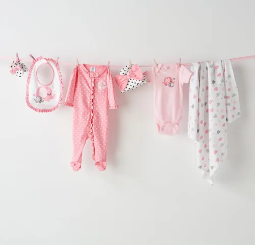 Miniatura 6 de Gerber Paquete de 5 mamelucos variados de manga corta para bebés niñas