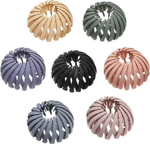 Miniatura 6 de 7 pinzas para el pelo de nido de pájaro Lazos retráctiles para el cabello, horquilla para peinado, diadema antideslizante, pinzas para el cabello