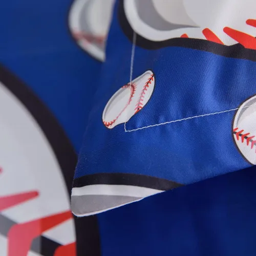 Miniatura 5 de ADASMILE A & S - Juego de sábanas de béisbol para niños y adolescentes, tamaño individual, con impresión 3D de pelota azul, sábanas deportivas