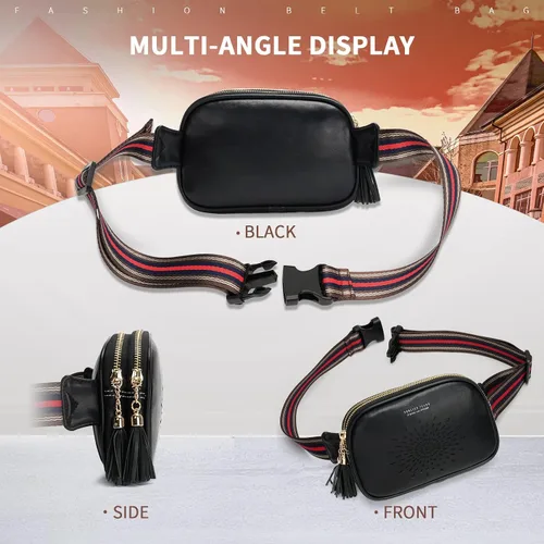 Miniatura 5 de APHISON Fanny Packs for Women Belt Bag Crossbody Bags for Women Mini Everywhere Fashion Waist Bag Vegan Leather Purse with Adjustable Strap