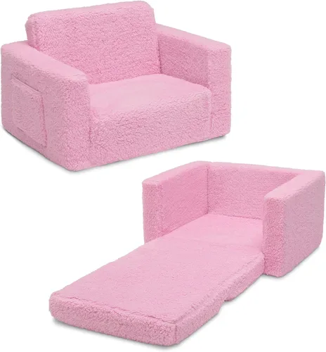 Miniatura 15 de Delta Children Cozee - Silla abatible Sherpa 2 en 1, silla convertible a tumbona para niños, crema