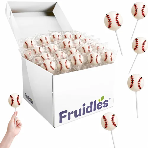 Miniatura 16 de 12 paletas de béisbol con ventosas de caramelo, pintadas a mano individualmente envueltas para fiestas de cumpleaños, regalos deportivos de 0.71 oz