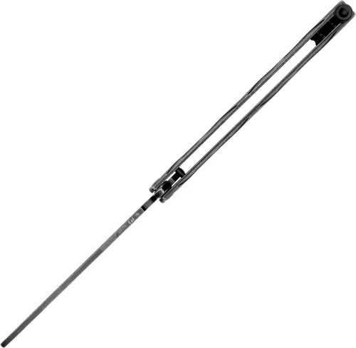 Miniatura 6 de Cuchillo de entrenamiento tipo mariposa Kershaw Balanza, diseño BlackWash, hoja de acero inoxidable redondeada de 4.3 pulgadas con punta de gota