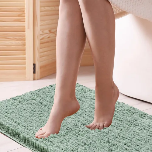 Miniatura 2 de CozeCube Alfombra de Baño Verde Salvia 59" x 24", Alfombras de Baño para Baño Antideslizantes, Alfombras de Baño Ultra Suaves Lavables, Alfombras