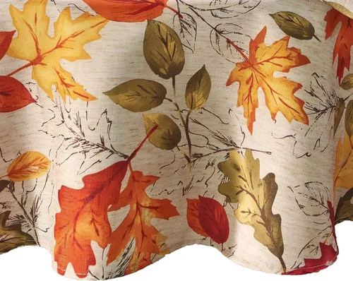 Miniatura 9 de Elrene Home Fashions - Servilletas de tela con estampado de hojas de otoño, 17 x 17 pulgadas, juego de 8