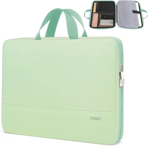 Miniatura 21 de Ytonet Funda profesional para transportar laptop de 15.6 pulgadas, resistente al agua, compatible con la TSA, con asas, compatible con laptops Rosa