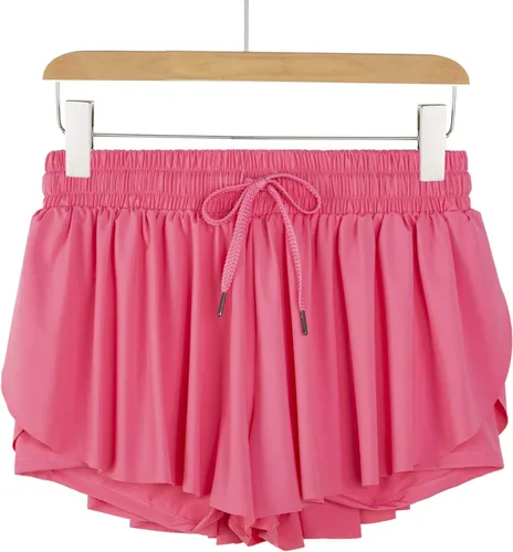 Miniatura 51 de Blaosn Pantalones cortos atléticos fluidos para mujer, gimnasio, yoga, entrenamiento, correr, pantalones cortos de tenis, falda falda linda, ropa
