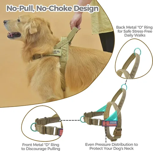 Miniatura 4 de BINGPET Arnés sin tirones para perros pequeños A prueba de fugas y sin estrangulamiento Chaleco acolchado suave con asa y clip frontal