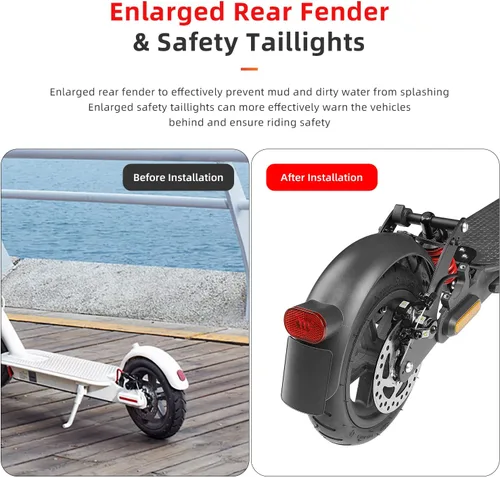 Miniatura 4 de ulip Kit de suspensión trasera scooter eléctrico amortiguador Fender luz trasera accesorios para Xiaomi M365 Pro Pro2 1S MI3 Essential Lite Scooter