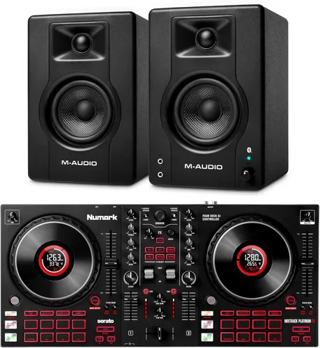 Miniatura 8 de Numark Mixtrack Platinum FX DJ Controller y M-AUDIO BX3 Par de monitores Bluetooth Studio para grabación de estudio, producción de música