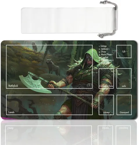 Miniatura 31 de Juego de mesa MTG Playmat Games Tamaño 60X35 cm CCG Compatible para TCG RPG CCG Play Mats (Ajani Steadfast-Zone)
