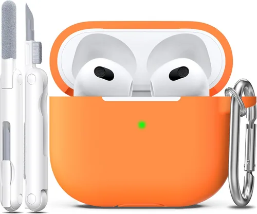 Miniatura 37 de Funda para AirPods con llavero, protección completa, de silicona, accesorios para AirPods, funda para hombres, mujeres y adolescentes, con estuche
