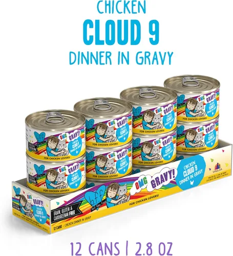 Miniatura 2 de Weruva B.F.F. OMG - Best Feline Friend Oh My Gravy!, Chicken Cloud 9 con pollo en salsa, lata de 2.8 onzas (paquete de 12)