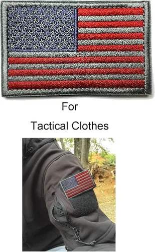 Miniatura 4 de Ogrmar Tactica - Parche bordado con la bandera estadounidense de Estados Unidos de América, emblema de uniforme militar, paquete de 2