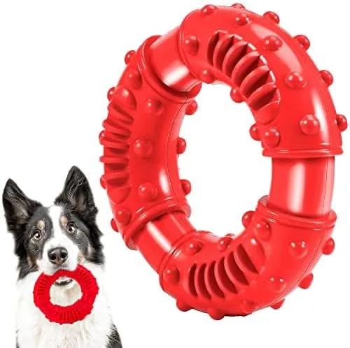 Miniatura 10 de SIMENA Juguete masticable resistente para perros masticadores agresivos, juguete natural para dentición para razas medianas, juguete masticable