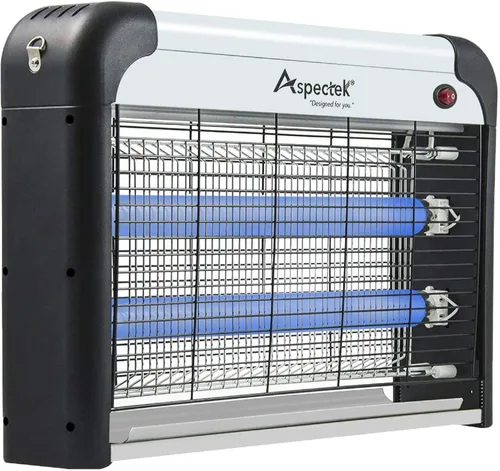 ASPECTEK Exterminador eléctrico de insectos, bombillas UV de 20 W, mosquitos de alto voltaje, mata moscas y polillas, control de insectos en